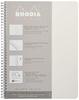 RHODIA 193101C - Spiral Notebook (Full Bound) White Notebook - A4+ - Ruled - 160 Detachable Pages - Clairefontaine Paper 80 G/m - Soft and Resistant C