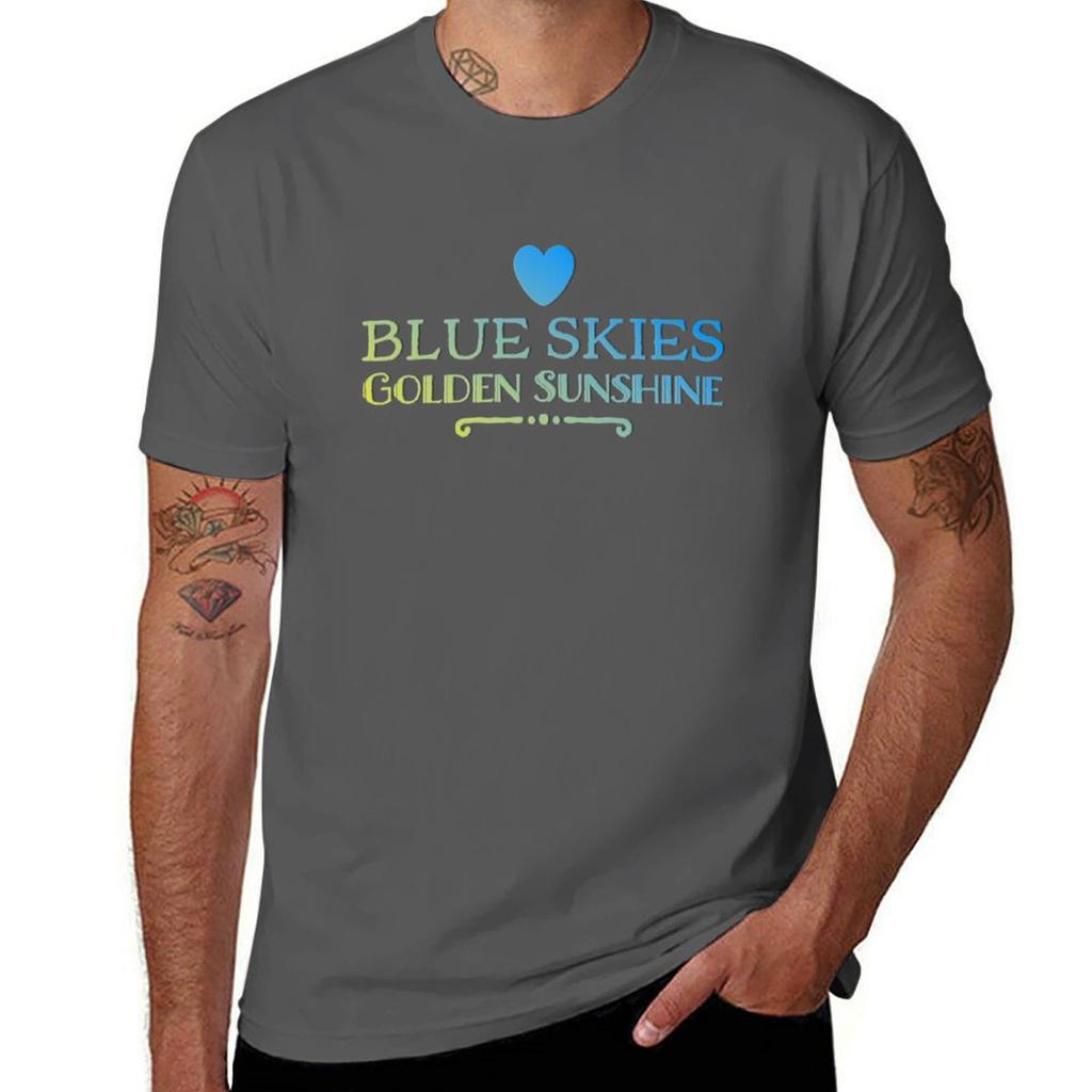 Blue Skies Golden Sunshine TShirt Daily Wear Print TShirt