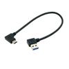 USB Type C Male Connector To 90 Degree Left Angled USB 3.0 Male Data Cable