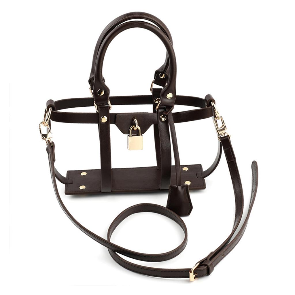 Роскошный полый набор сумки-тоут и сумки-мессенджера DIY Аксессуар для сумки кроссбоди PU Чехол Набор для преобразования для сумочки Черный/Кофе