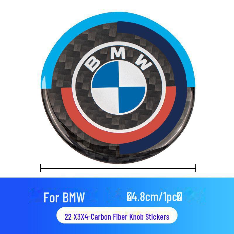Наклейки на ручку мультимедиа из углеродного волокна для BMW 1-7 серии X3-X7