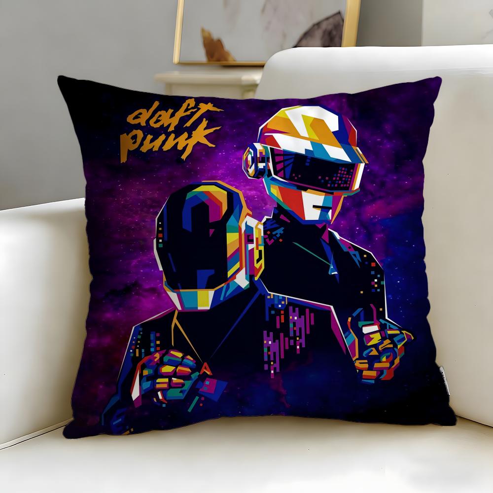Классическая группа Daft Punk Наволочка Мягкая и Легко стирающаяся – Универсальная для Дивана, Кровати, Путешествий и Офиса