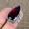 Гранат Драгоценный камень Ручной работы Ювелирное изделие из стерлингового серебра 925 пробы Кольцо Размер 7 KKG-470
