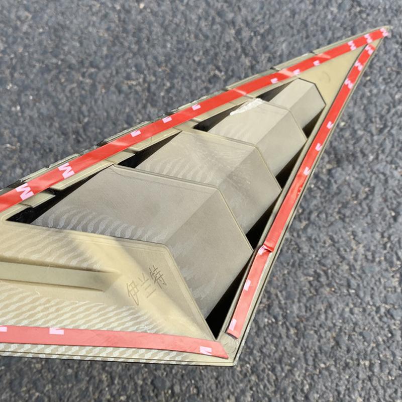 For Hyundai Seventh Generation Elantra 2025 Rear Window Shutter Cover Trim Sticker Car Triangle Air Outlet Exterior Stickers
