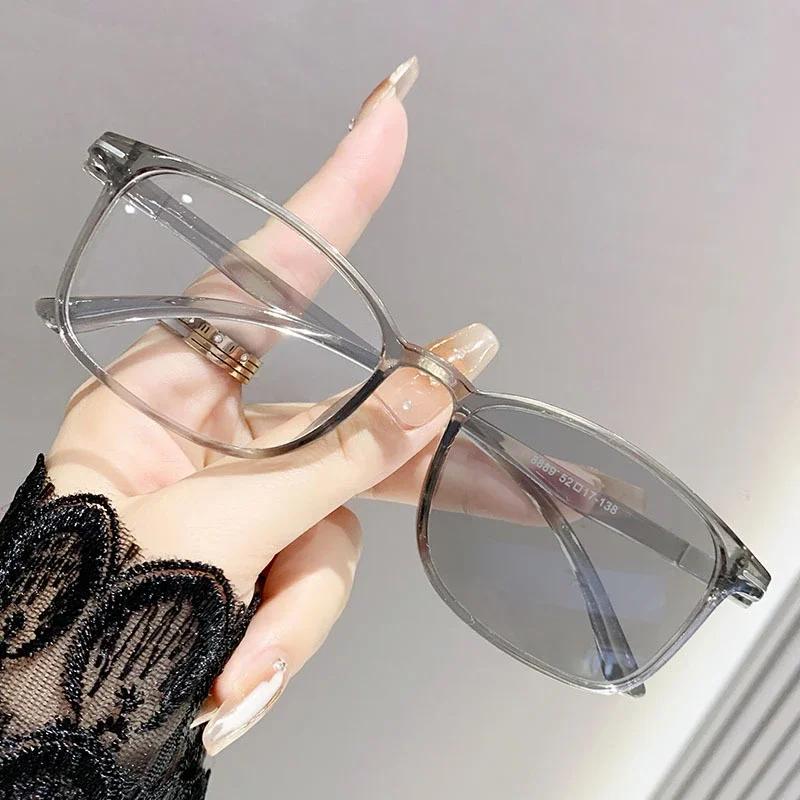 Fashionable Photochromic Myopia Glasses Retro Ultra Light Anti Blue Light Glasses Optical Prescription Eyeglasses 0 To -4.0