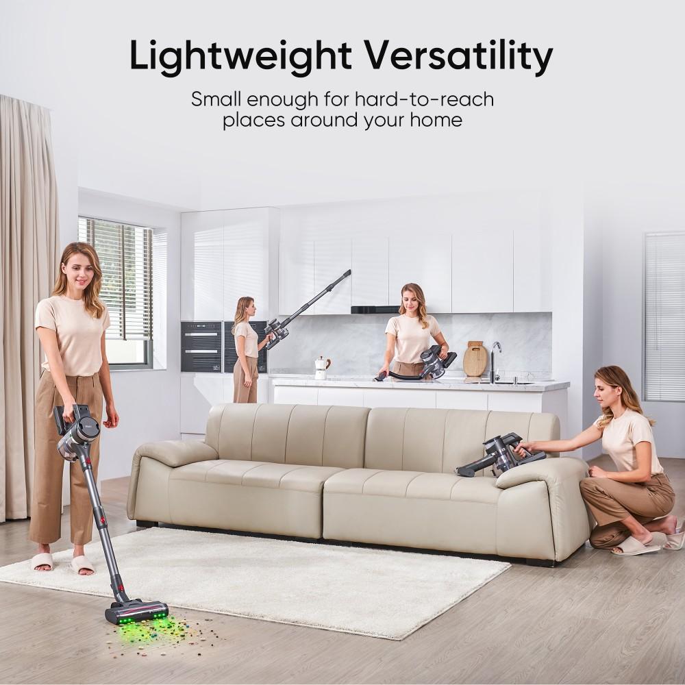 Maircle S3-Pro B Cordless Vacuum Cleaner, with Storage Rechargeable Base, Green Light Technology, 70min Long Battery Life