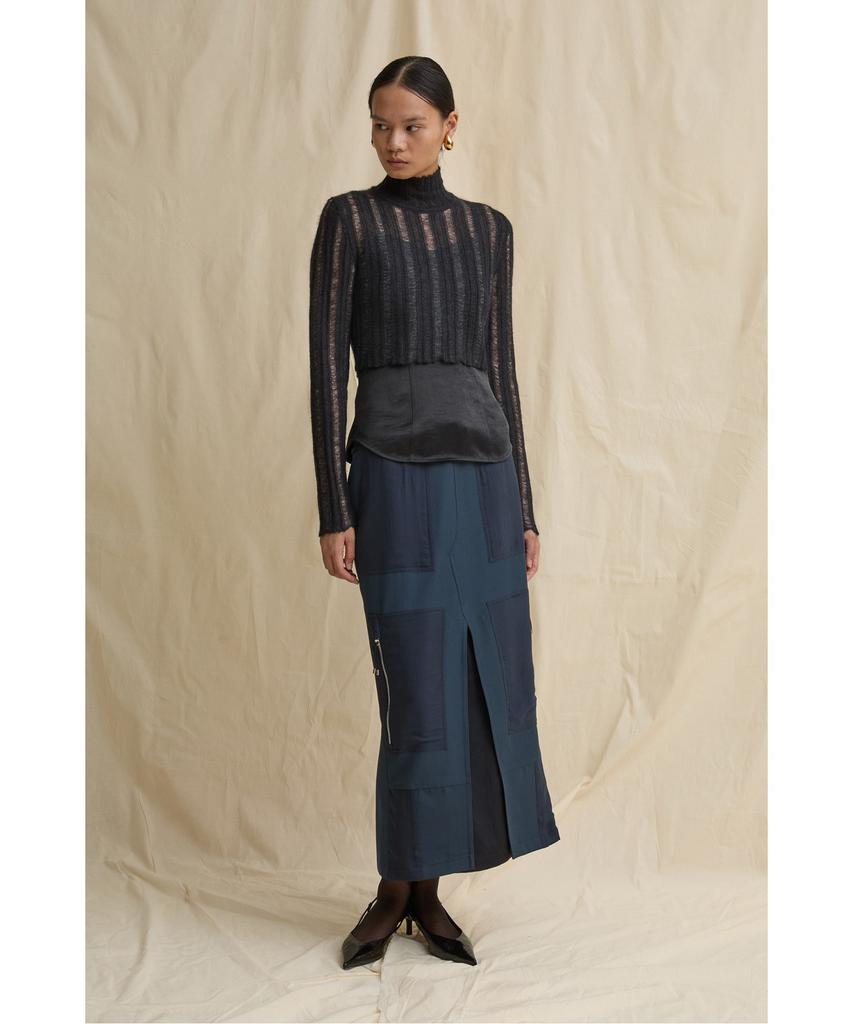 Recorde Exposed Seam Mermaid Skirt R0Kaa25234Nyx