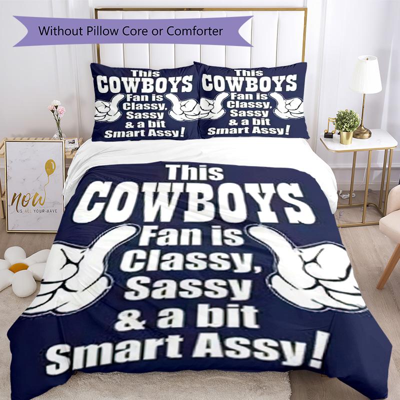 Dallas Bedding Set Breathable Duvet Cover with Pillowcases Decorative Bed Linen for Bedroom Home Decoration Birthday Gift