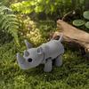 Настольное украшение Носорог 3D-печатная вязаная фигурка носорога, мини-игрушка-антистресс с украшением, подвижные суставы, коллекционная фигурка дикого животного для