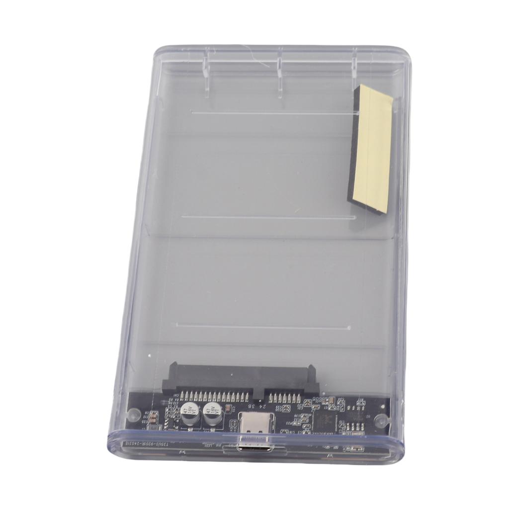 Mobile Hard Disk Box Type-C 2.5in Serial Port Transparent SSD HDD Mechanical Enclosure (Not Inclube
