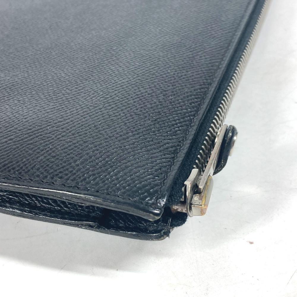 HERMES logo City Hall Cluch Bag PM Pouch Clutch bag Epsom Black/SilverHardware