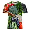 Summer Fruit Vegetable 3D Printed T-Shirts Fashion Oversized Short Sleeved Men's and  Women's Unisex T-shirts