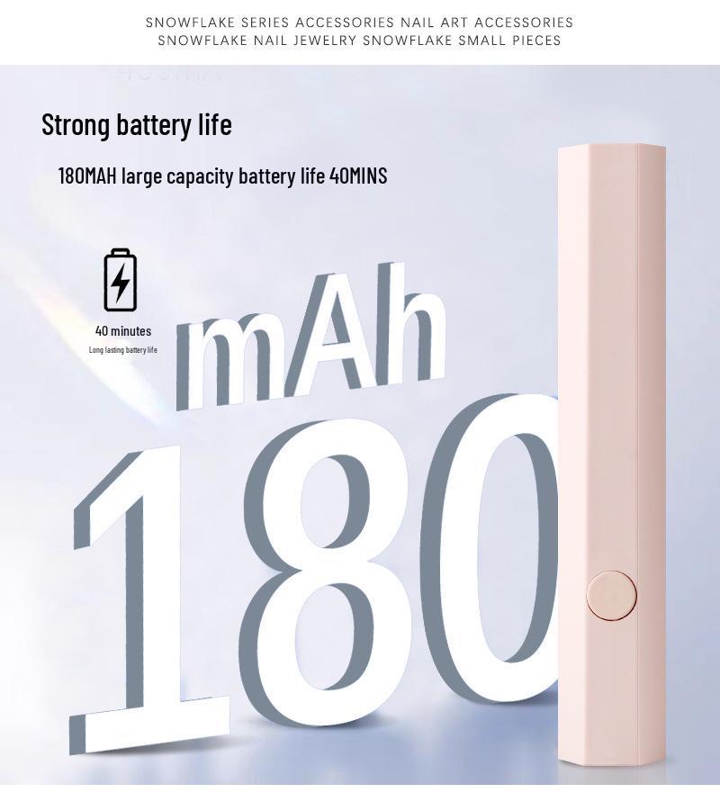 Nail Salon Quick-Dry Handheld UV Lamp: Fast-Curing, Non-Darkening Light for Wearable Nails