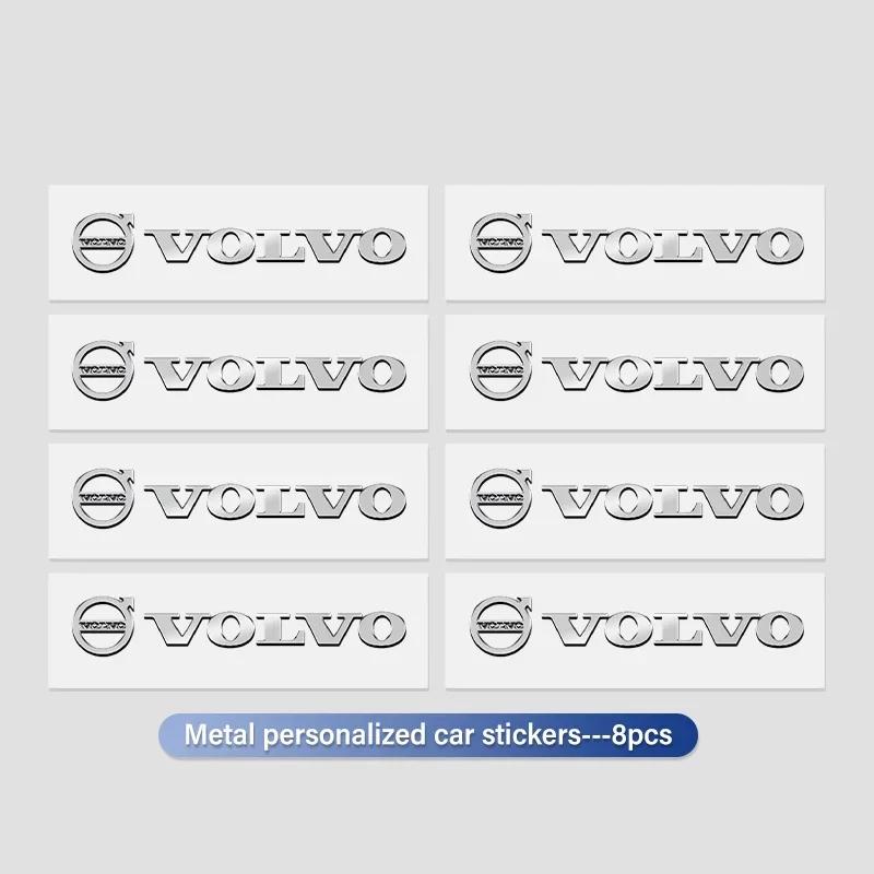 3D Metal Car Interior Dekoration Stickers Badges Auto Styling Decals For Volvo XC90 V90 V60 XC60 V40 S80 S60 S90 C40 XC40 V70