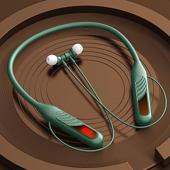 Беспроводные наушники BT-8 HiFi с интеллектуальным шумоподавлением, светодиодным цифровым дисплеем, совместимым с Bluetooth, 5.3-дюймовые спортивные стереонаушники с шейным ободом для iPhone