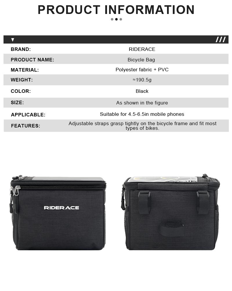 Сумка на руль велосипеда с сенсорным экраном, сумка на руль велосипеда, термомногофункциональная, портативная, для езды на велосипеде на открытом воздухе