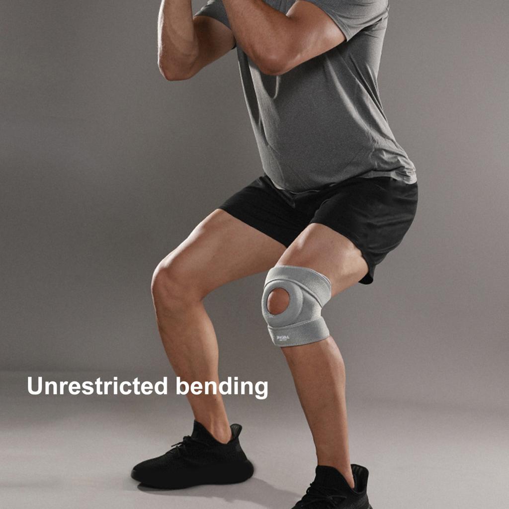 Наколенник с открытой коленной чашечкой, нескользящий, регулируемый, дышащий, для мужчин и женщин, пеший туризм, баскетбол, езда на велосипеде, бег, артрит, поддержка боли, наколенники, накладки на рукава
