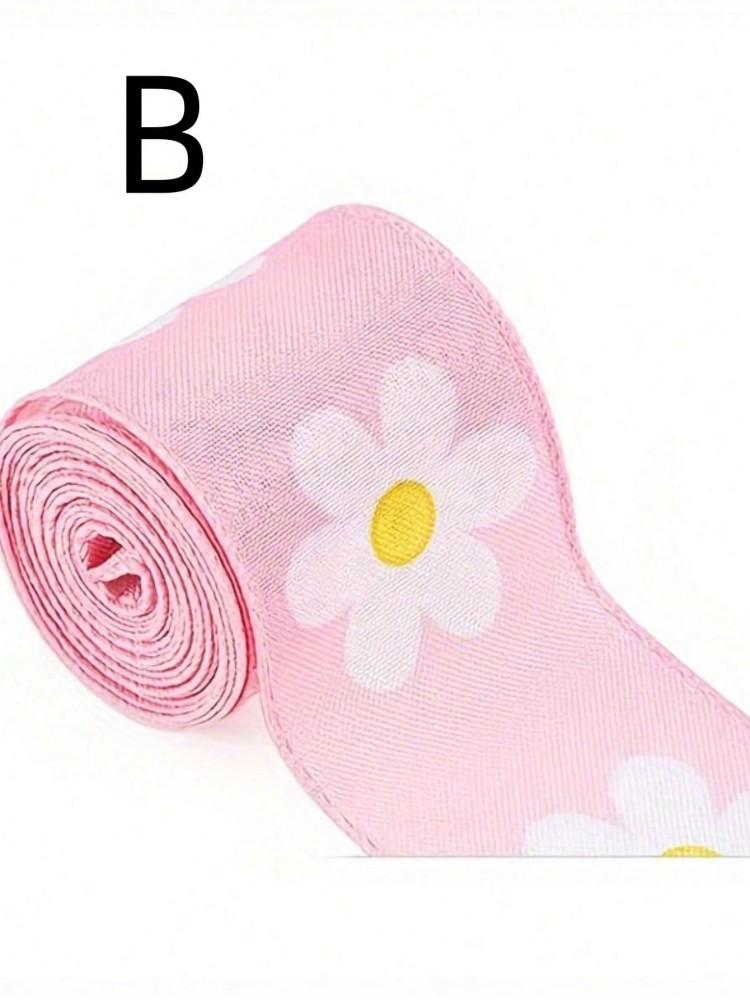 Easter Flower Daisy Ribbon Dotted Ribbon Checkered Ribbon Wave Pattern Fabric Ribbon Size 5 1 Roll