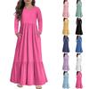 Girls' Maxi Dress Casual Holiday Dresses - Long Sleeve Dress With Pockets For 4-14Y
