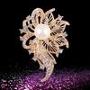 Luxury Fashion Elegant Faux Pearl Flower Brooches Pins For WomenGirls Gorgeous Decor Wedding Banquet Garment Ornament Gifts