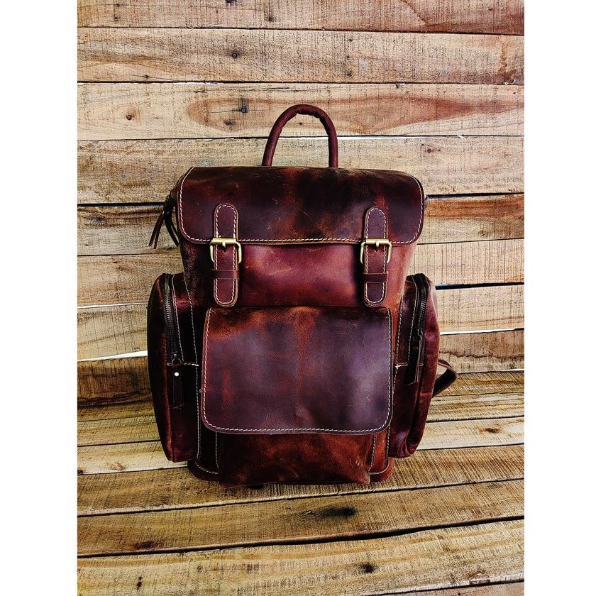 Кожаный рюкзак, Кожаный рюкзак ручной работы, Персонализированный кожаный рюкзак для ноутбука, Кожаный походный рюкзак, Кожаная походная сумка Мужчины Женщины