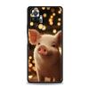 Милый Чехол-Накидка для Телефона в Виде Свиньи для Redmi 14C 10C 9 Note 14 13 12 10 11 Pro Plus K40 K50 Pro Plus 5G Мягкий ТПУ Корпус Fundas Capas Сумки