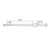 HOZAN Long Ceramic Adjustment Screwdriver, 1.3 × 0.4 mm Tip