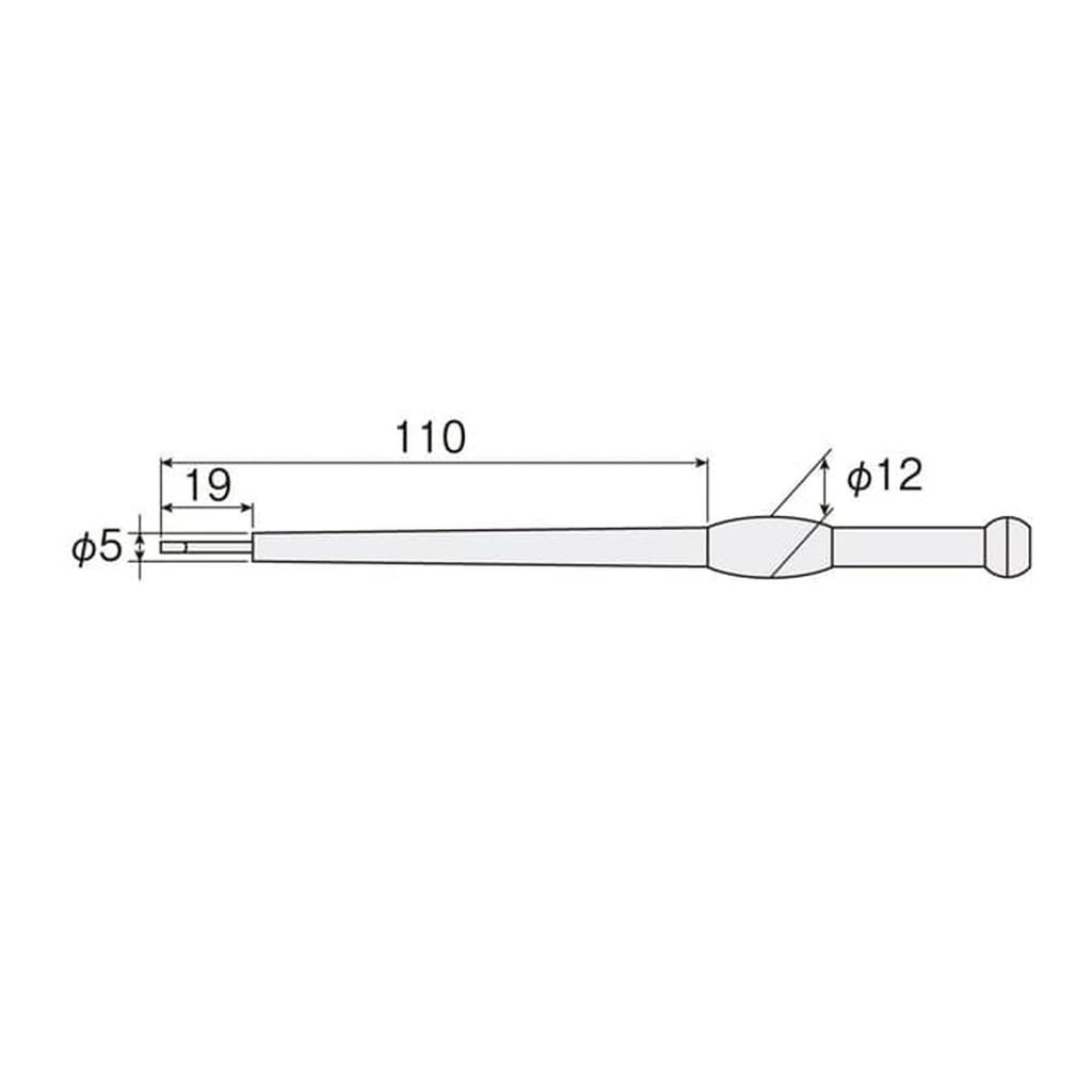 HOZAN Long Ceramic Adjustment Screwdriver, 1.3 × 0.4 mm Tip