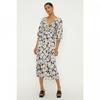 Dorothy Perkins Женское/женское платье миди с цветочным принтом и сборкой спереди