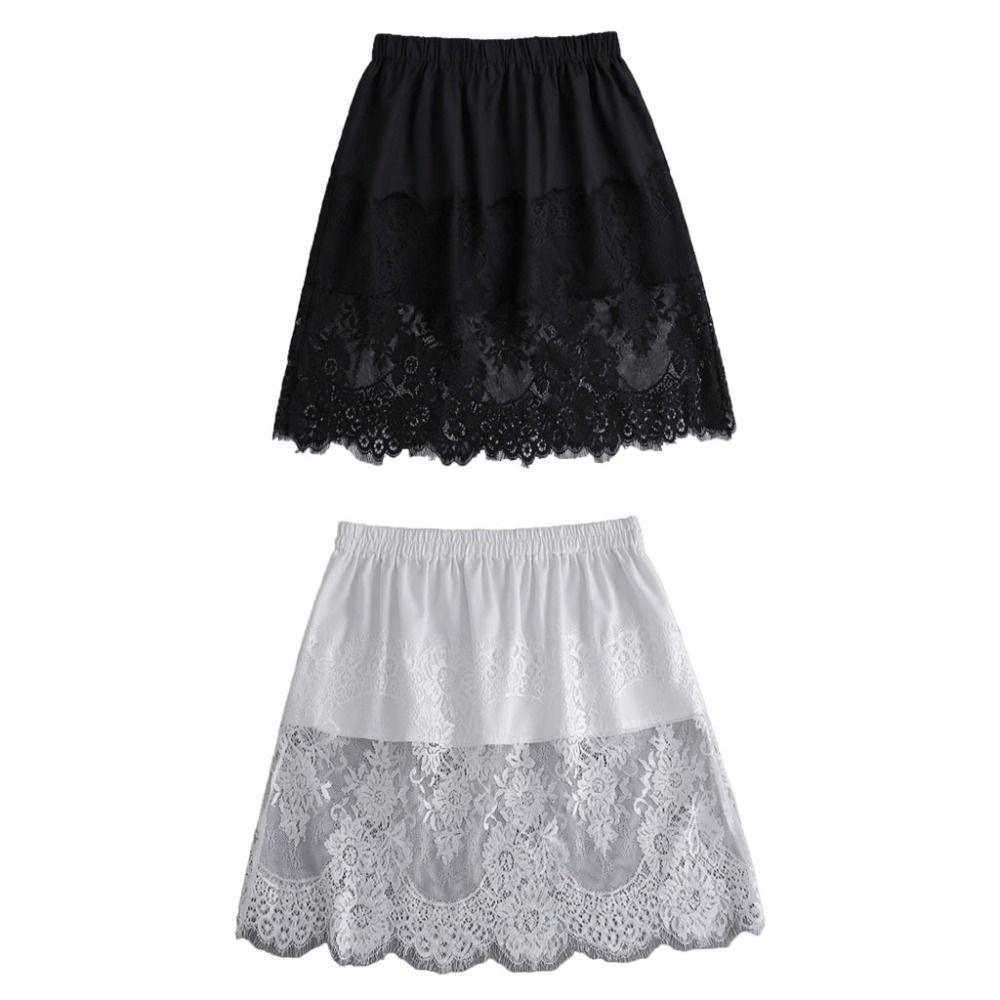 Mid Length Short Safety Skirt Petticoat Embroidery Flower Mesh Underskirt Slips Dress  Girls