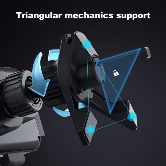 Wireless Car Charger 15W Fast Charging Phone Holder Auto Rotating Phone