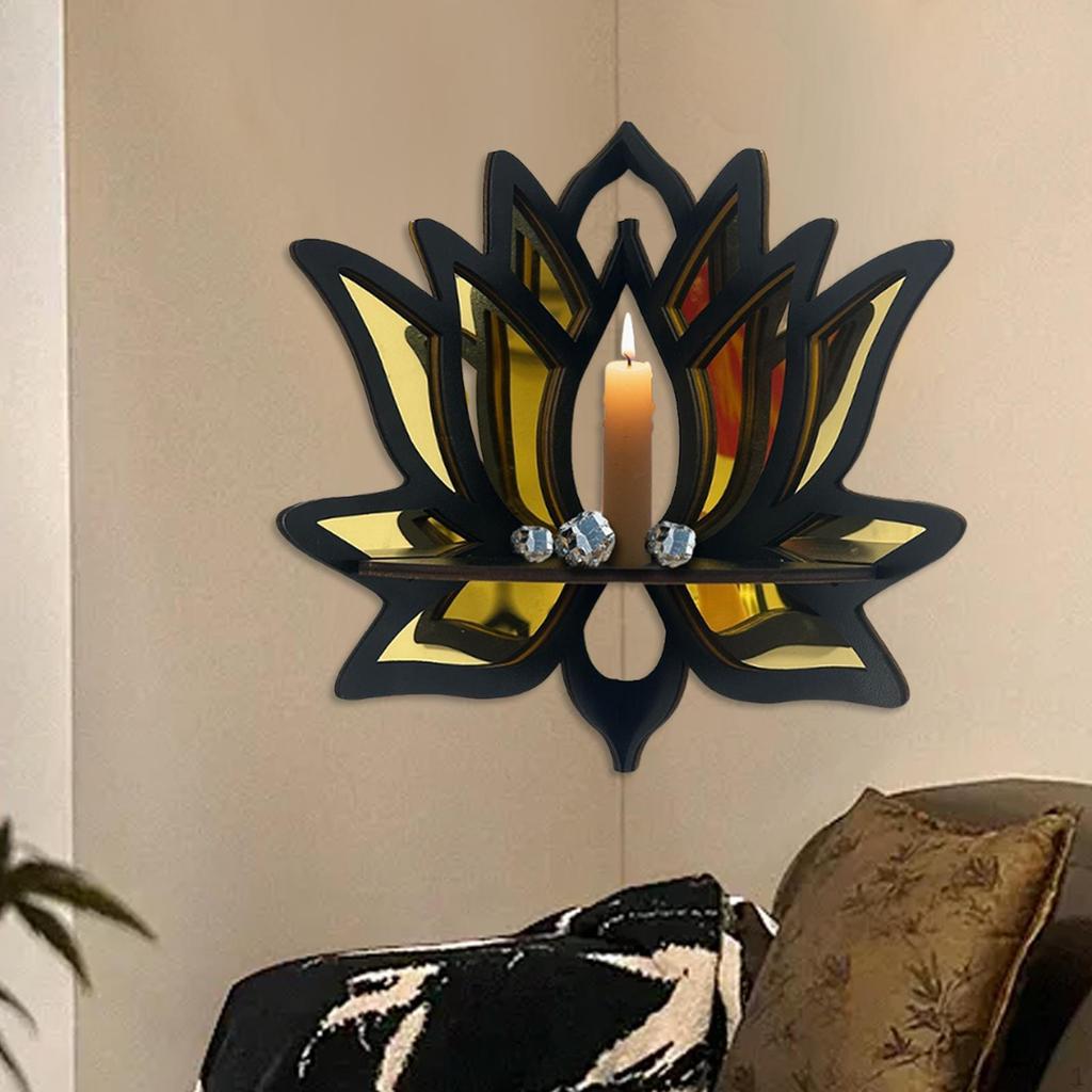 Угловая настенная полка Lotus, органайзер для демонстрации эфирных масел, сборка для хранения коллекций, плавающая