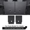 For Tesla Model YL 6-Seater Rear Seat Back Anti-Kick Pad Leather Seat Backrest Protector Cover All Weather Split Cargo Liner Pad