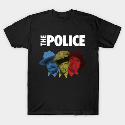 Мужская футболка с принтом Азиатский размер The Police Печать методом термопереноса без вырезания Хлопковая футболка