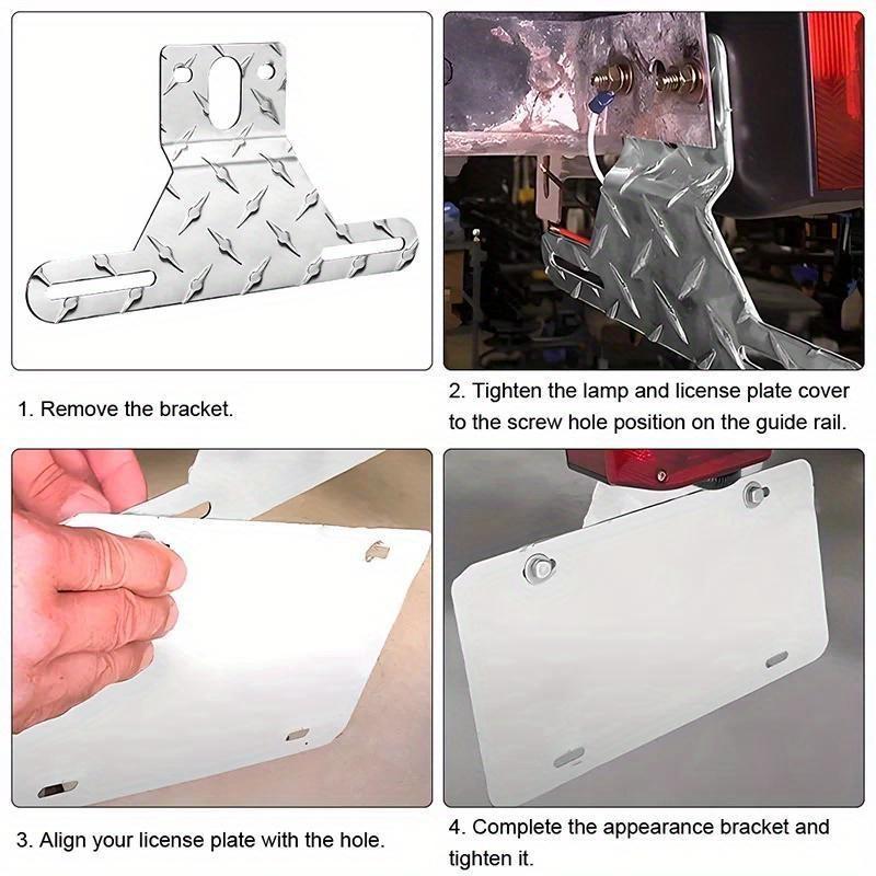 Алюминиевый сплав грузовик прицеп кемпер кронштейн для крепления номерного знака подставка держатель номерного знака световая рама поддержка для трактора RV