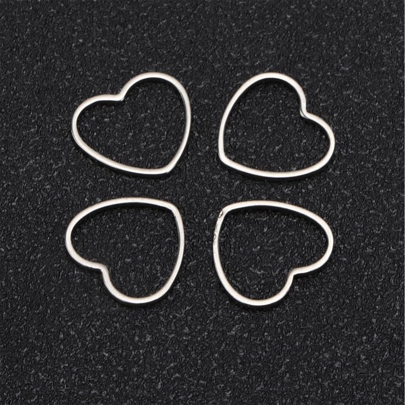 30pcs Earring Pendants DIY HeartShaped Stainless Steel Hollow Frame Pendants For Earring Necklace Bracelet Craft