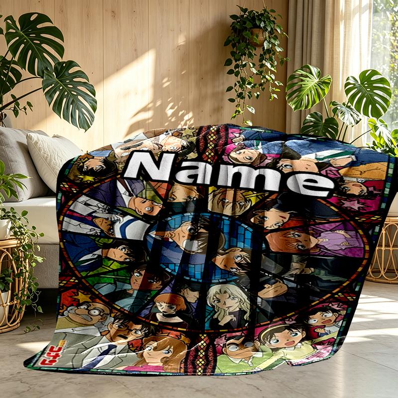 Custom Name Personalized Anime Print Blanket, Home Decor, Bedroom, Sofa, Camping, Couch, Gifts for Birthday Christmas