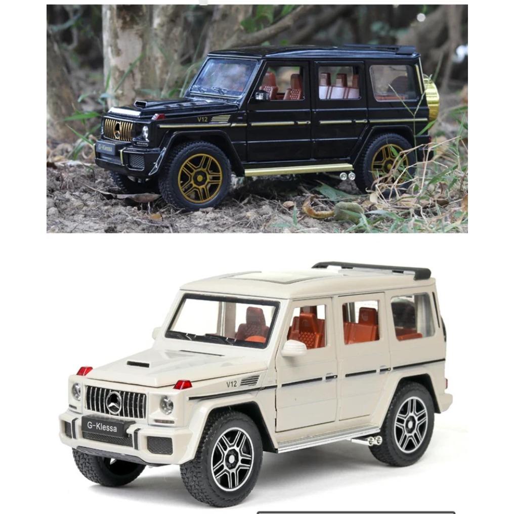 1/24 Benz G63 SUV литая модель автомобиля из литого металла и игрушечная модель внедорожника для моделирования звука и света коллекционная игрушка в подарок