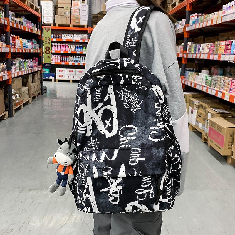 Trendy Schoolbag for Students: Men's & Girls' Junior High, High School, College Canvas Backpack