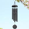 Metal Tube Retro Music Wind Chime Garden Decoration Top Cover Wind Chime Pendant 5 Tube Black
