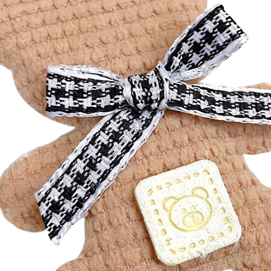 Заколка для волос для маленьких девочек, бантик с плюшевым мишкой, цвет молочного чая, мягкая плюшевая, противоскользящая, для детской вечеринки, фотореквизит, подарок