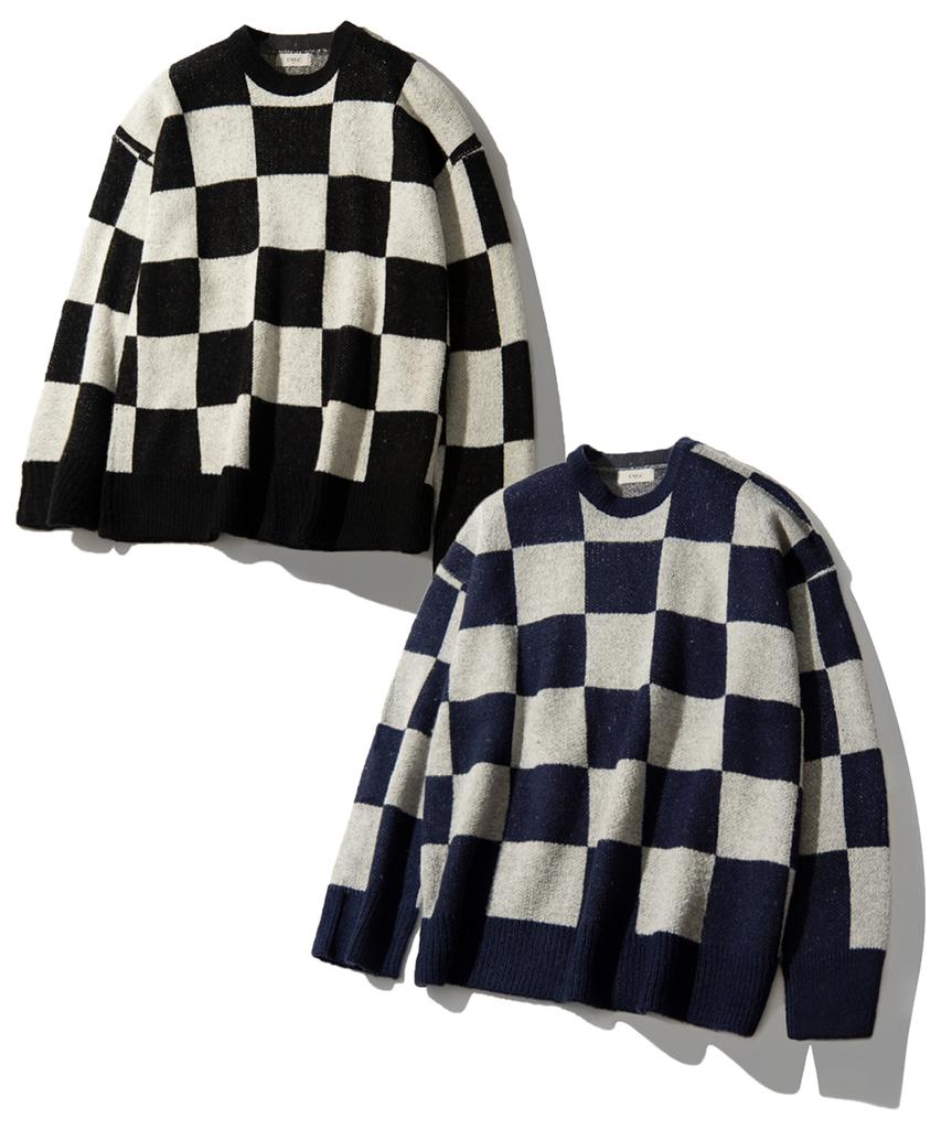 UNLC Check Block Oversized Knit (2 Colors)