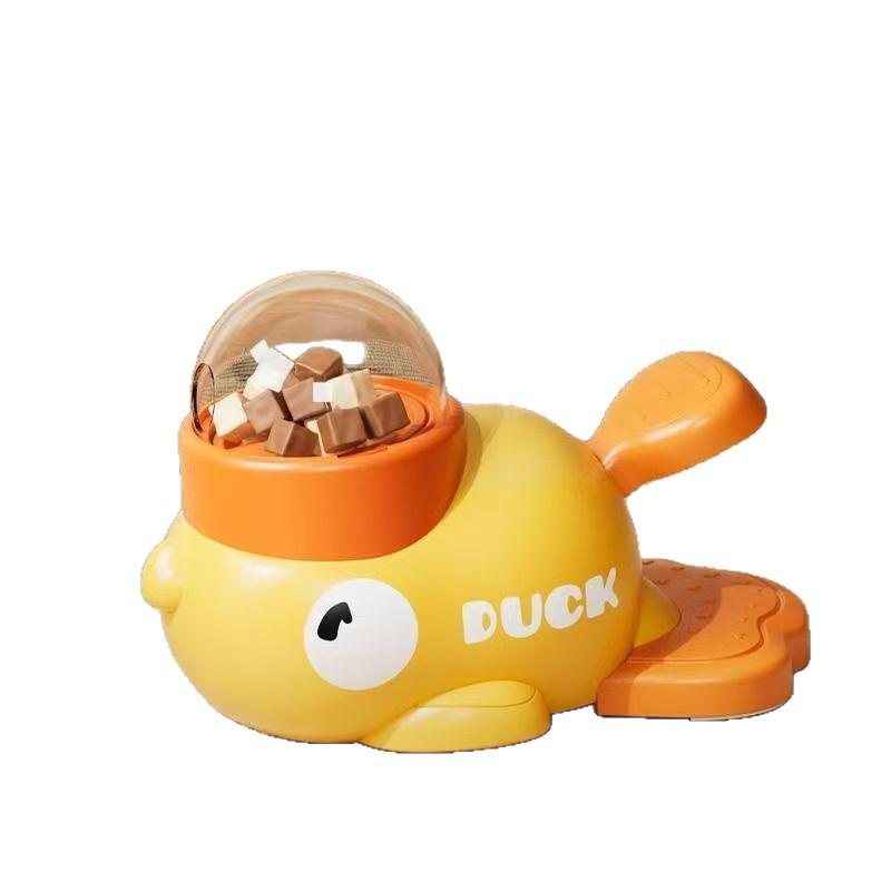 Little Yellow Duck Freeze-Dried Pet Puzzle: Cat Toy, Slow Feed Dog Bowl, Anti-Demolition Trainer.