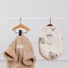 Solid Wood Kids Hanger with Clip Coat Hanging Rack Portable Mini Hanger
