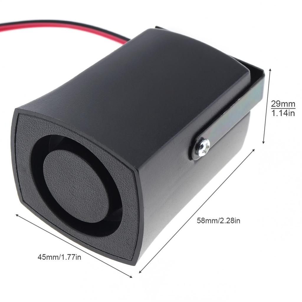 Черный 105 дБ автомобильный гудок заднего хода DC 12 В - 24 В резервный звук сирены заднего хода динамик для мотоцикла авто