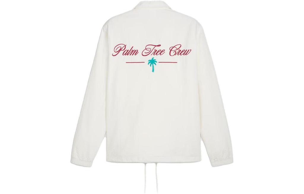 Men's PUMA Jackets Men's White Lapel Moderate Straight Fit