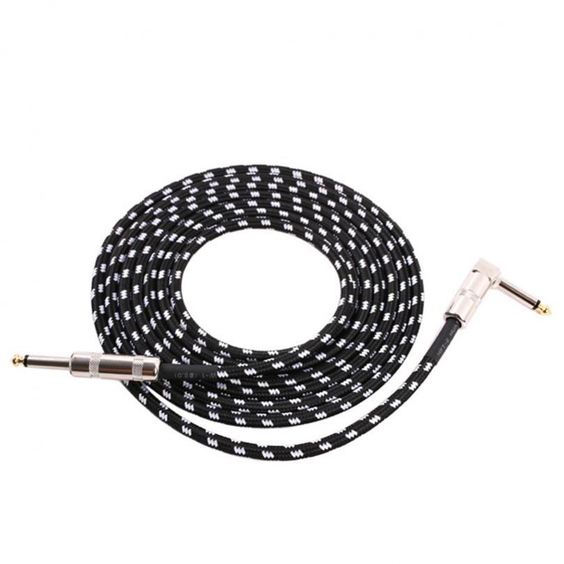 Electric Guitar Cable Wire Cord 3M 6M No Noise Shielded Bass Cable Braided Coat