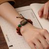Tai Sui amulet bracelet paired with cypress, Daoist hand jewelry, fashionable accessories