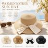 Multicolor Straw Hat Beads Chain Sun Hat French Sun Visor Hat For Women