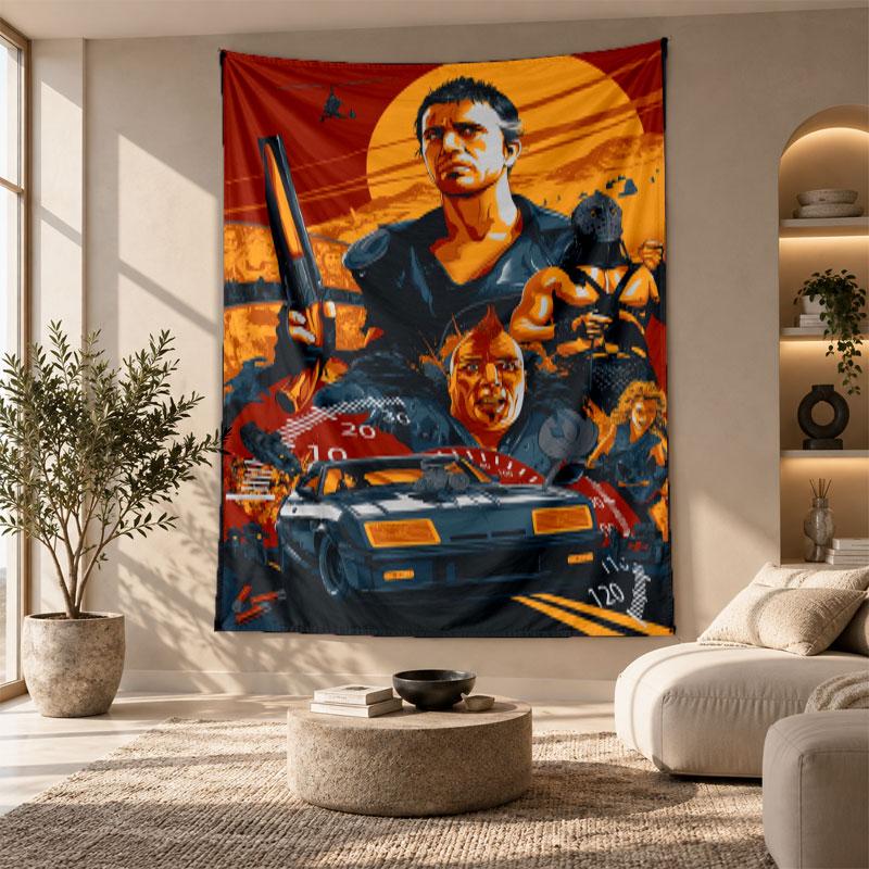 Decorative Tapestry,Mad Max Printed Wall Art, Lightweight Wall Hanging For Bedroom Background